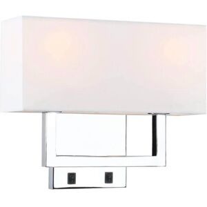 Wall Sconce White Textile Lampshade with On/Off Switch Bedside Nightstand Light